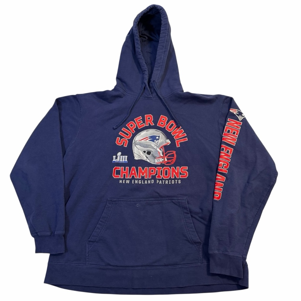 Fanatics New England Patriots Hoodie Navy Blue Super Bowl LIII 53 Champions XL